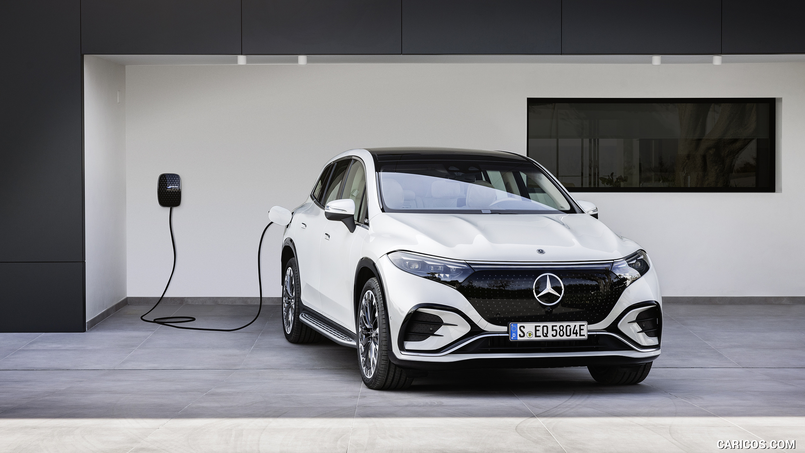2023 Mercedes-Benz EQS SUV AMG Line (Color: Diamond White) - Charging, #46 of 212