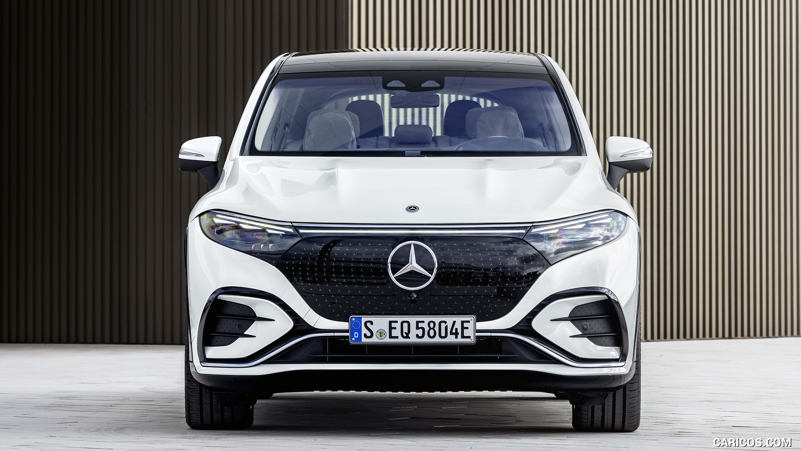 2023 Mercedes-Benz EQS SUV AMG Line (Color: Diamond White) - Front, #54 of 212