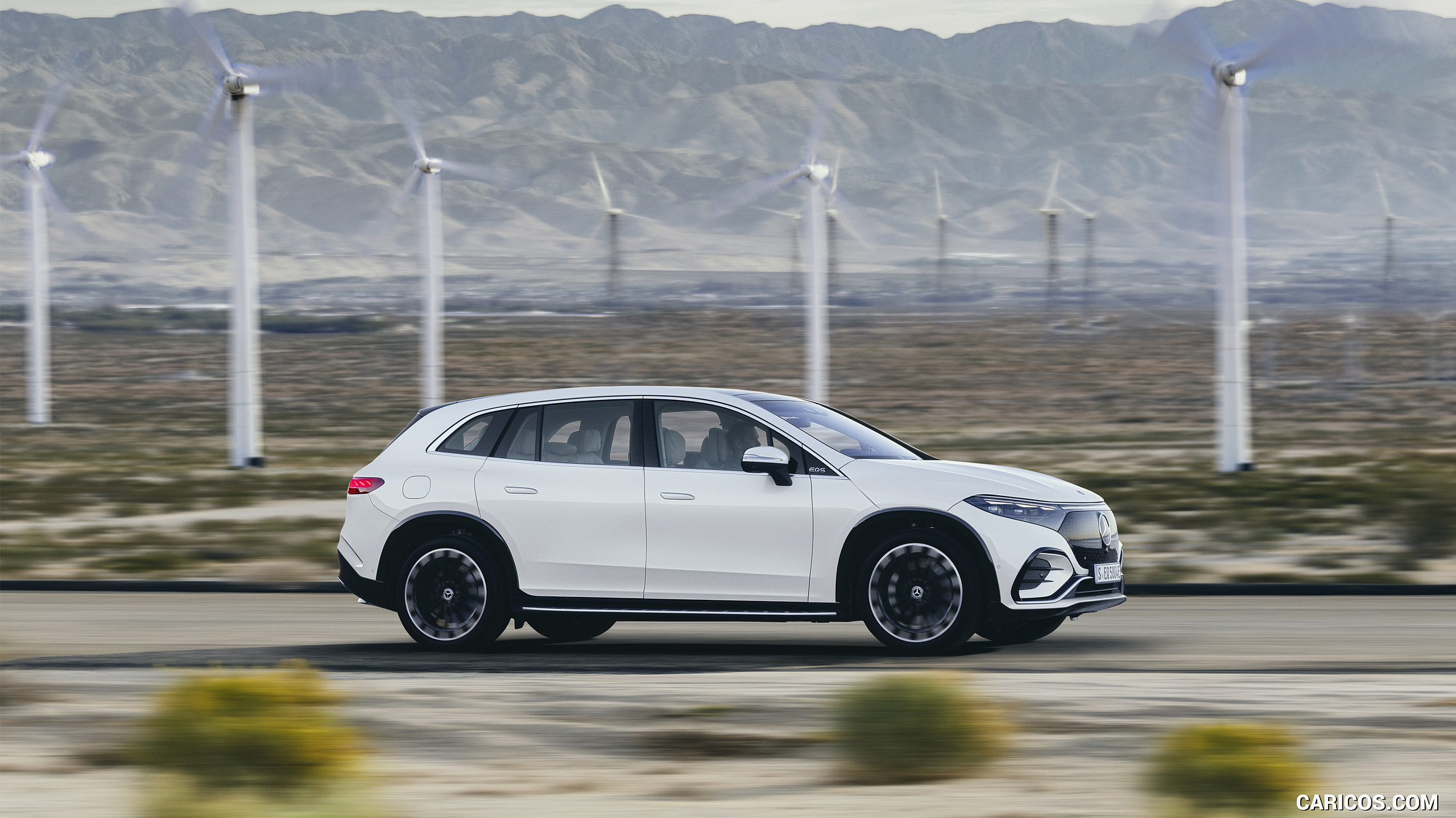 2023 Mercedes-Benz EQS SUV AMG Line (Color: Diamond White) - Side, #8 of 212