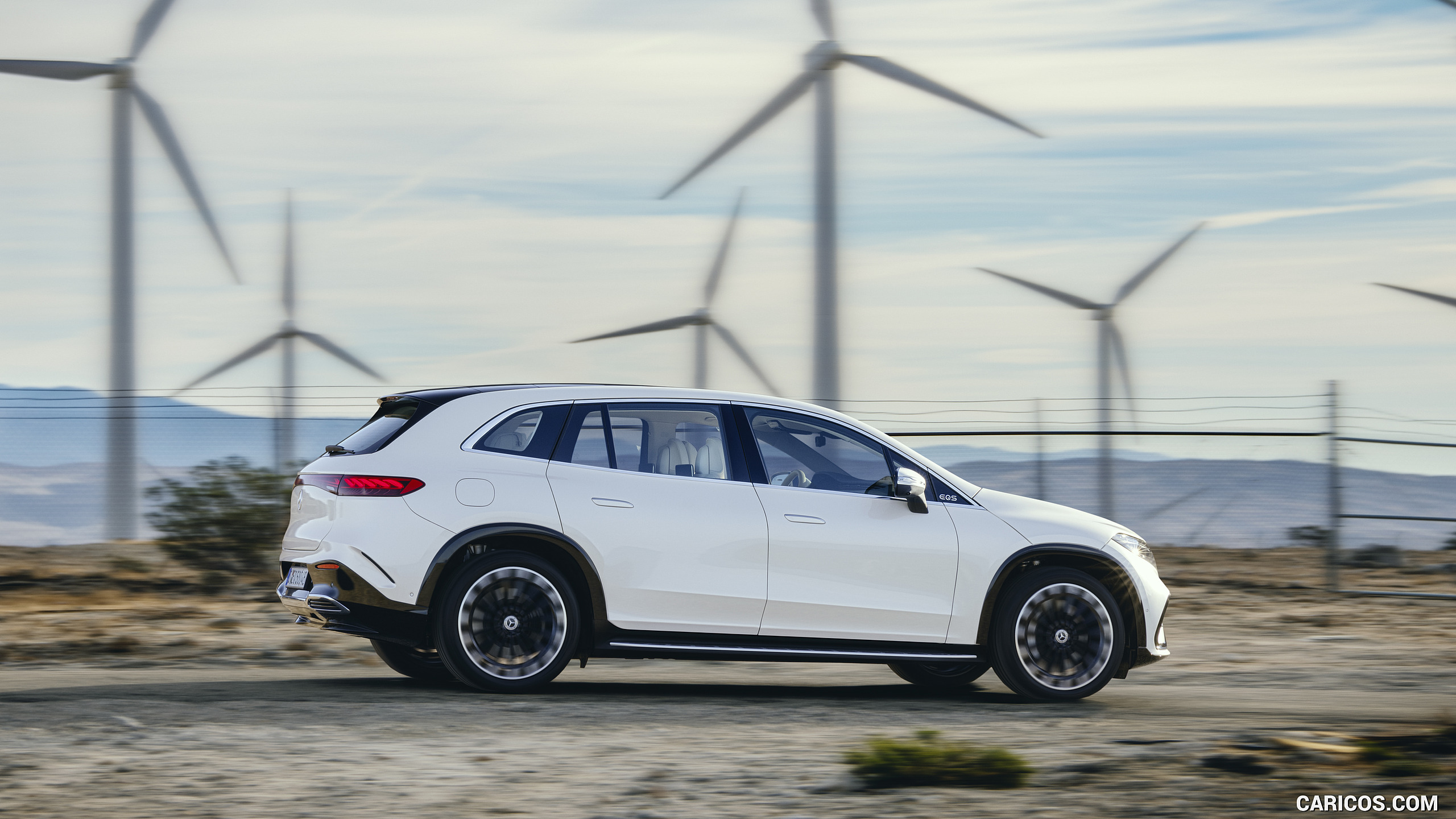 2023 Mercedes-Benz EQS SUV AMG Line (Color: Diamond White) - Side, #9 of 212