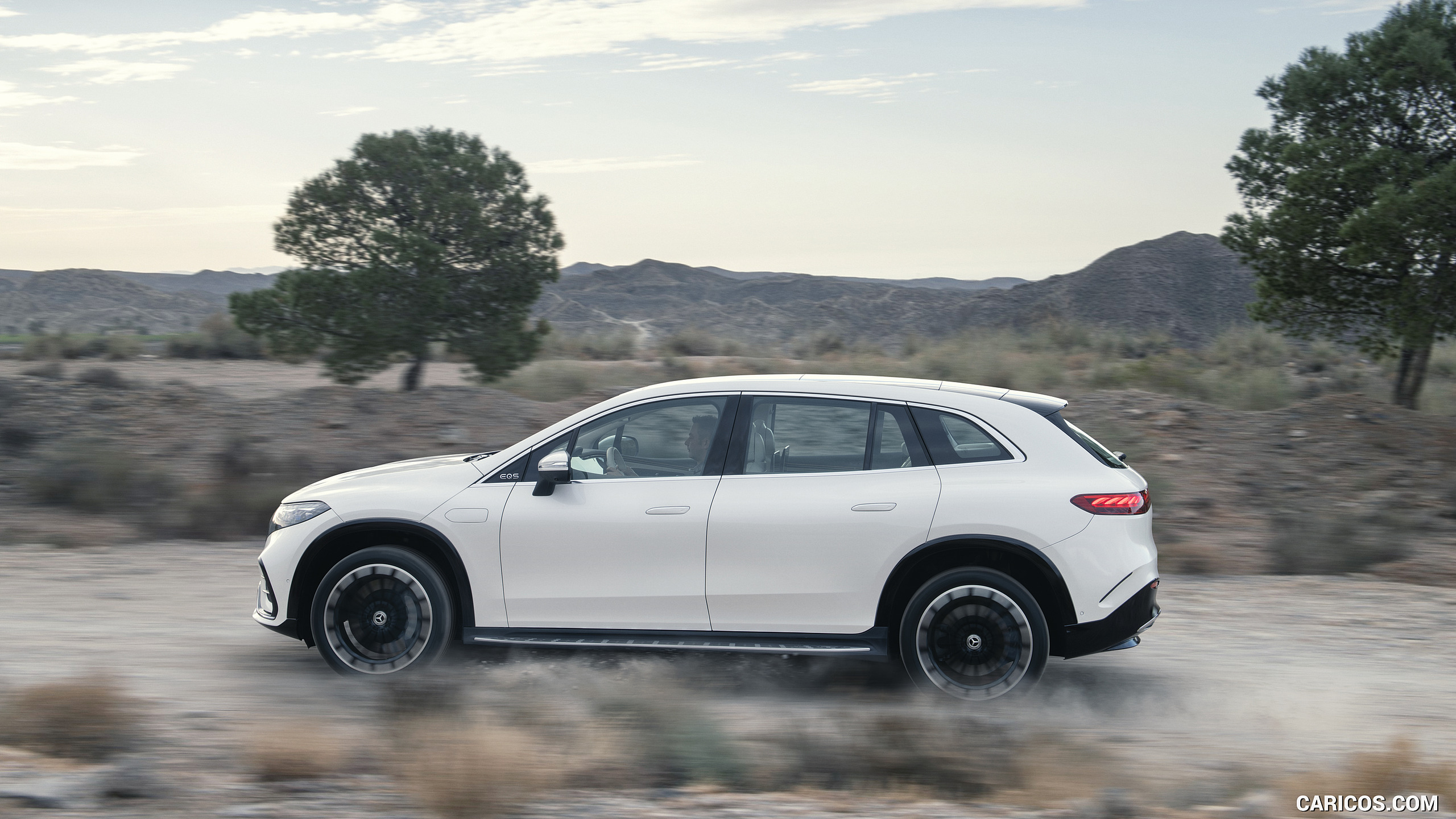 2023 Mercedes-Benz EQS SUV AMG Line (Color: Diamond White) - Side, #12 of 212