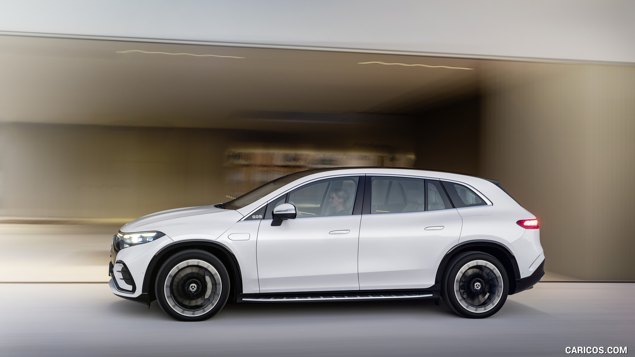 2023 Mercedes-Benz EQS SUV AMG Line (Color: Diamond White) - Side, #21 of 212