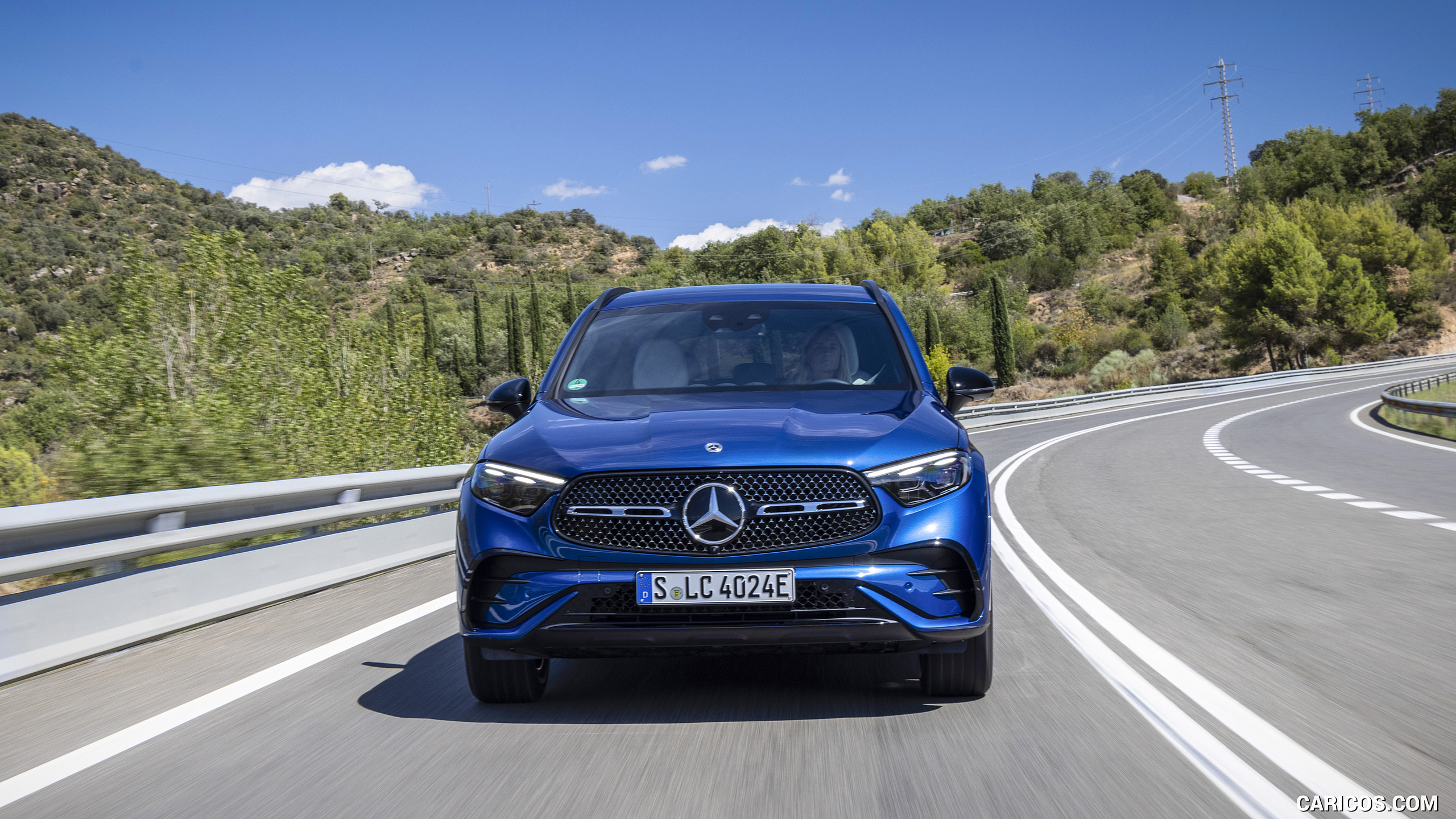 2023 Mercedes-Benz GLC 400 e Plug-In Hybrid 4MATIC AMG Line (Color: Spectral Blue - Front, #171 of 227