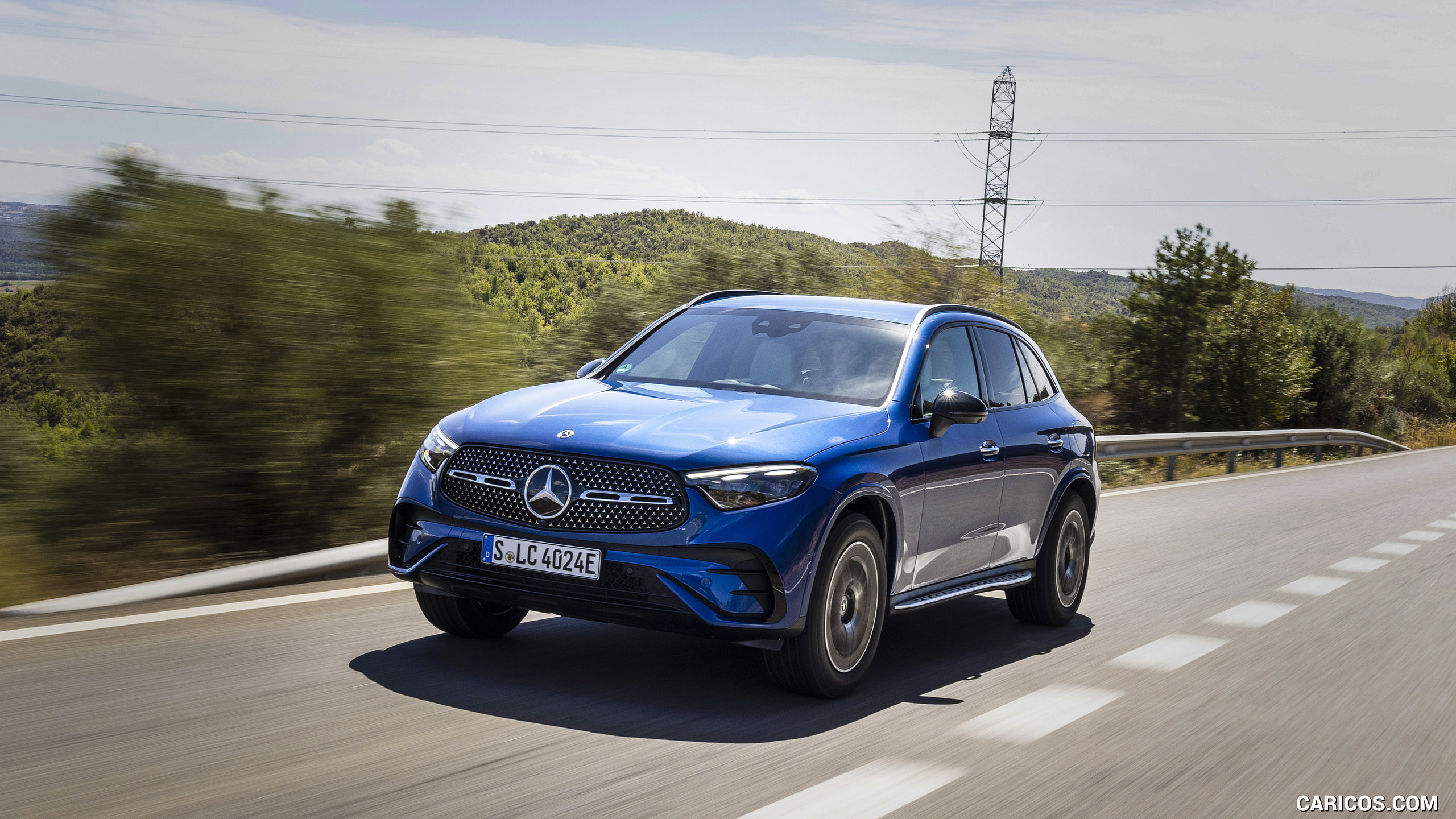 2023 Mercedes Benz Glc 400 E Plug In Hybrid 4matic Amg Line Color Spectral Blue Front Three 8699