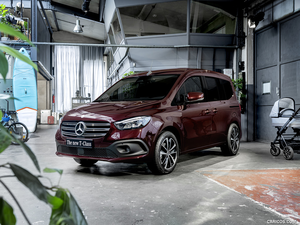 2023 Mercedes-Benz T-Class (Color: Rubellite Red Metallic) - Front Three-Quarter