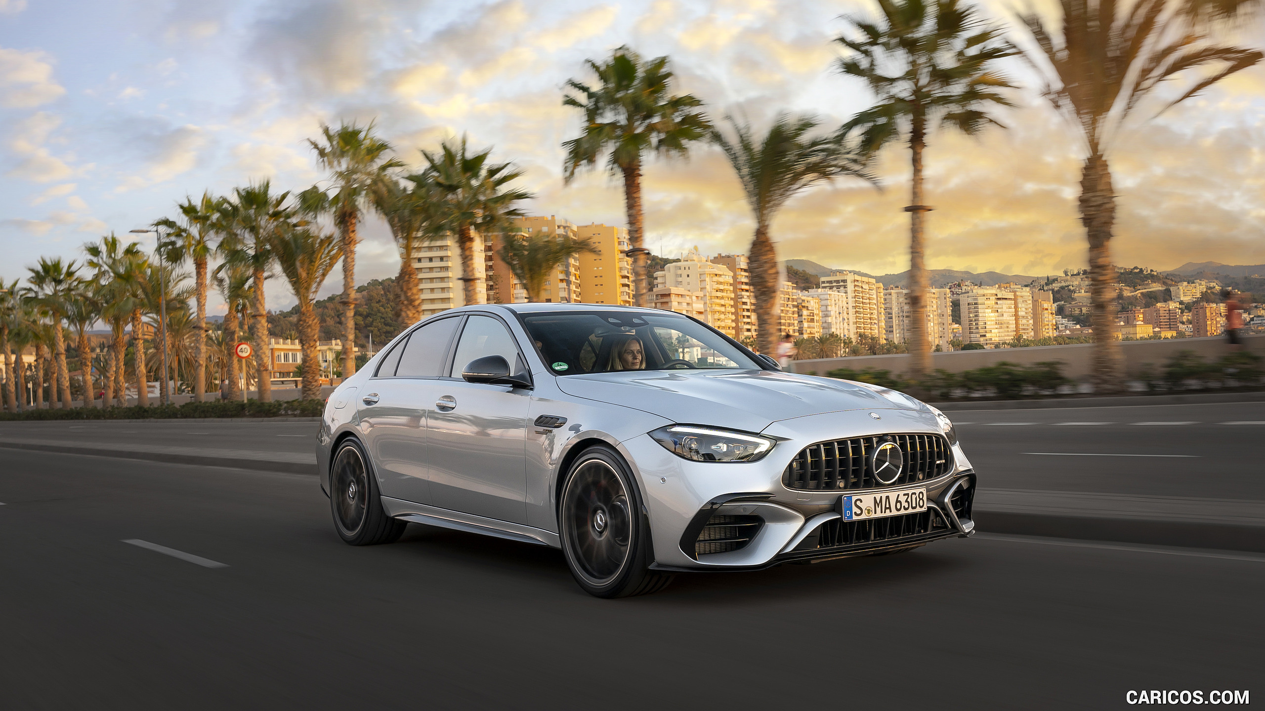 2024 Mercedes-AMG C 63 S E Performance (Color: Hightech Silver Metallic) - Front Three-Quarter, #31 of 112