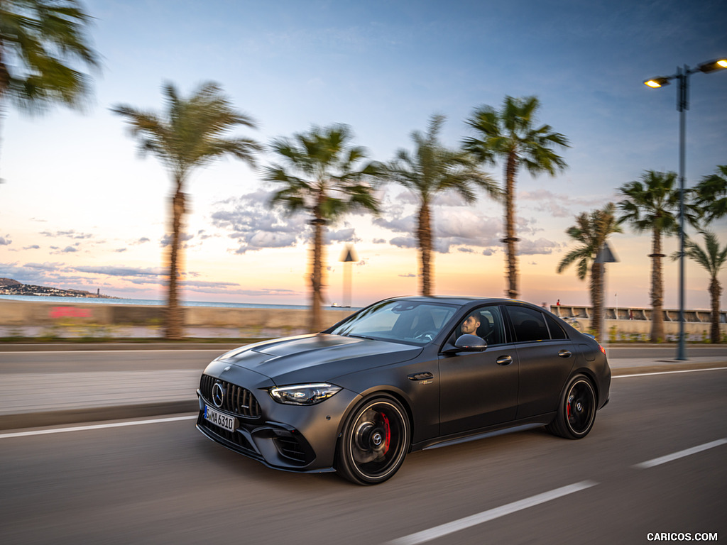 2024 Mercedes-AMG C 63 S E Performance (Color: MANUFAKTUR Graphit Grey Magno) - Front Three-Quarter