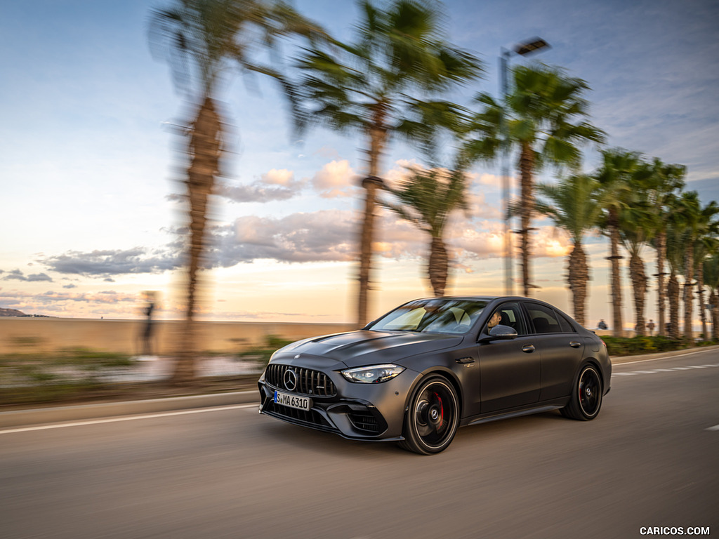 2024 Mercedes-AMG C 63 S E Performance (Color: MANUFAKTUR Graphit Grey Magno) - Front Three-Quarter