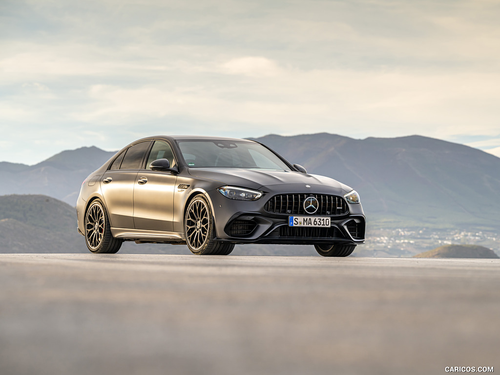 2024 Mercedes-AMG C 63 S E Performance (Color: MANUFAKTUR Graphit Grey Magno) - Front Three-Quarter