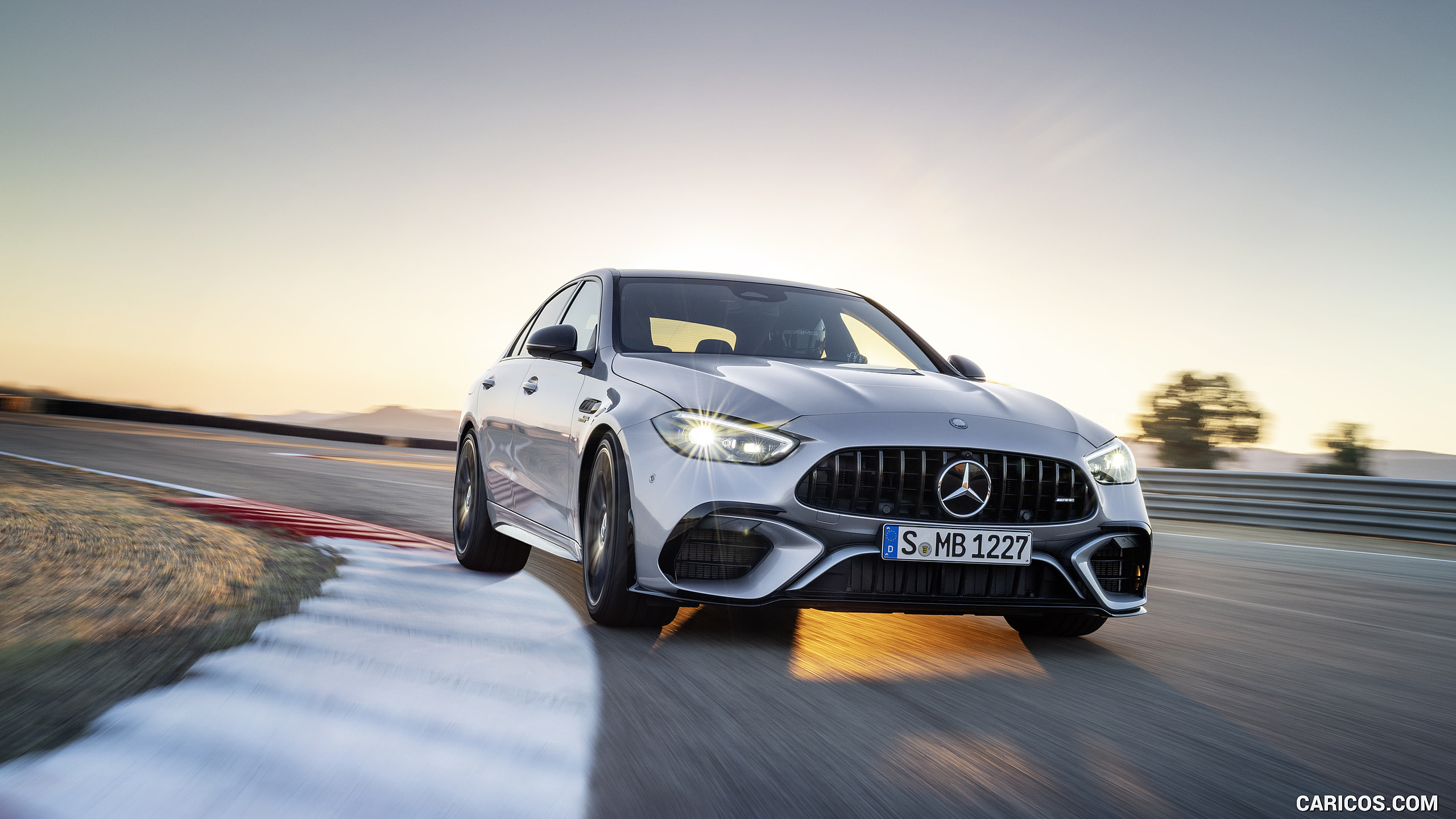 2024 Mercedes-AMG C 63 S E Performance Sedan (Color: High Tech Silver) - Front, #7 of 112