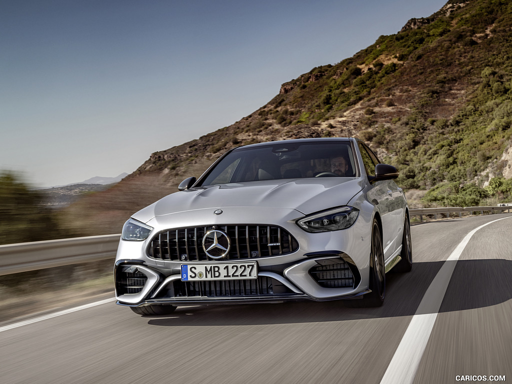 2024 Mercedes-AMG C 63 S E Performance Sedan (Color: High Tech Silver) - Front