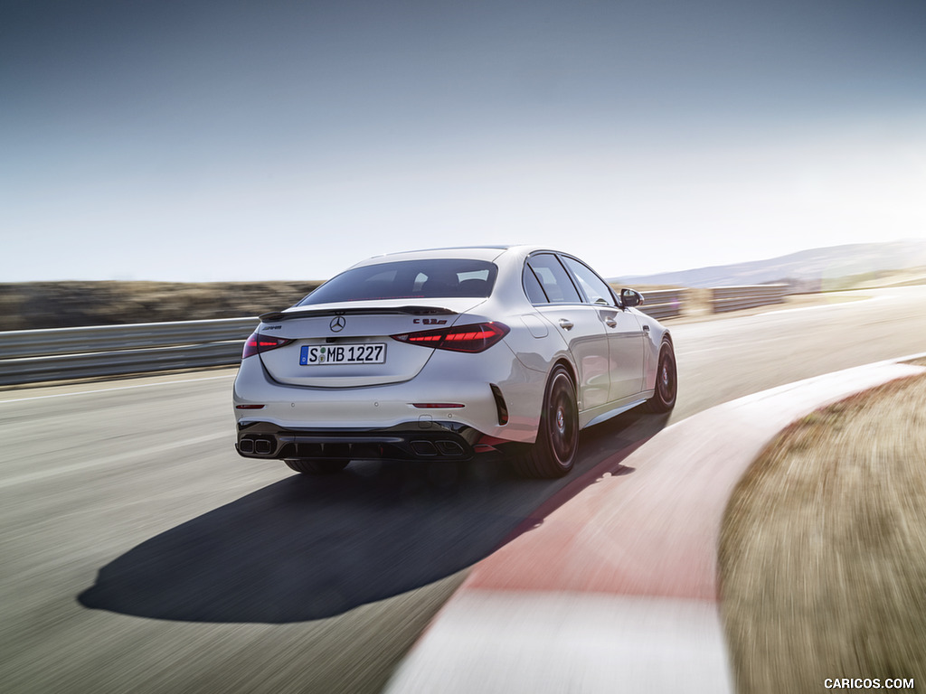 2024 Mercedes-AMG C 63 S E Performance Sedan (Color: High Tech Silver) - Rear