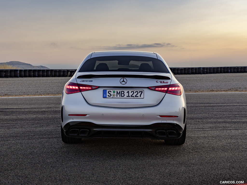 2024 Mercedes-AMG C 63 S E Performance Sedan (Color: High Tech Silver) - Rear