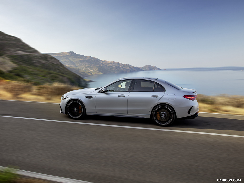 2024 Mercedes-AMG C 63 S E Performance Sedan (Color: High Tech Silver) - Side