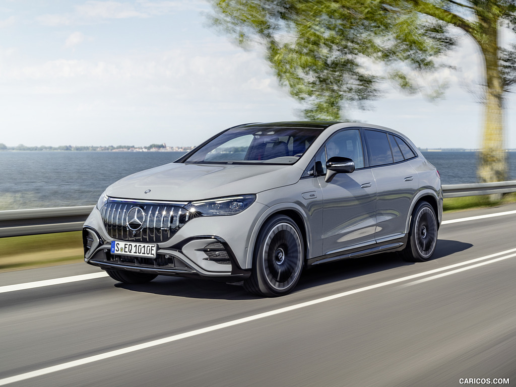 2024 Mercedes-AMG EQE 53 4MATIC+ SUV (Color: MANUFAKTUR Alpine Grey Solid) - Front Three-Quarter