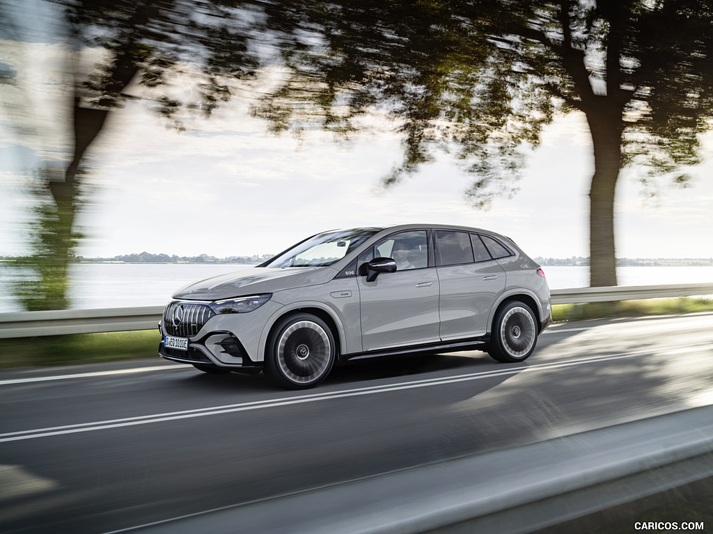 2024 Mercedes-AMG EQE 53 4MATIC+ SUV (Color: MANUFAKTUR Alpine Grey Solid) - Front Three-Quarter