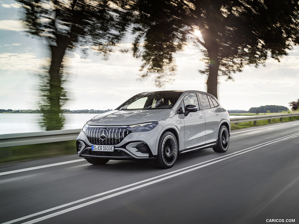 2024 Mercedes-AMG EQE 53 4MATIC+ SUV (Color: MANUFAKTUR Alpine Grey Solid) - Front Three-Quarter