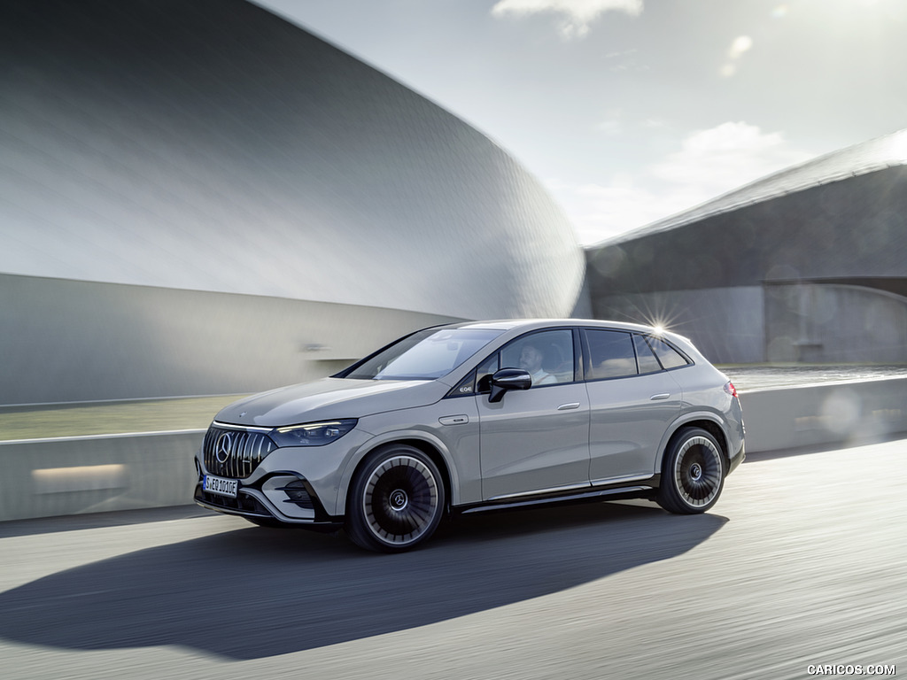 2024 Mercedes-AMG EQE 53 4MATIC+ SUV (Color: MANUFAKTUR Alpine Grey Solid) - Front Three-Quarter