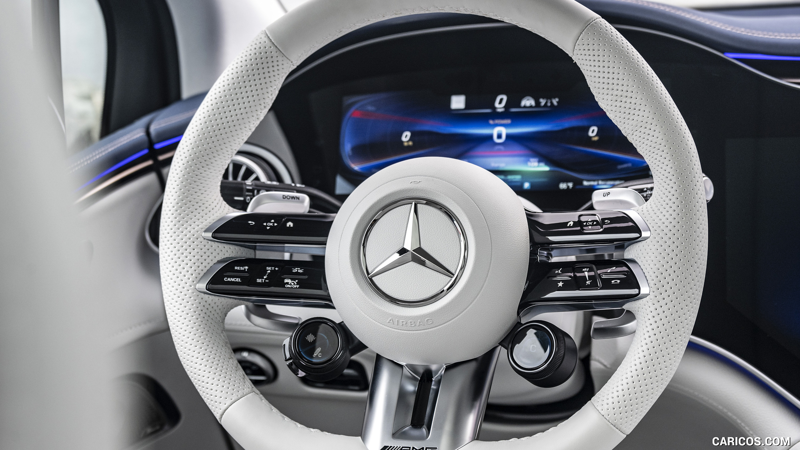 2024 Mercedes-AMG EQE 53 SUV (US-Spec) - Interior, Steering Wheel, #171 of 190