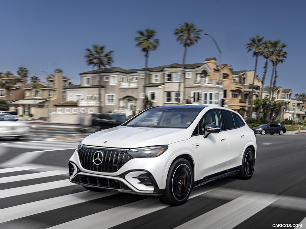 2024 Mercedes-AMG EQE 53 SUV (US-Spec) (Color: Diamond White) - Front Three-Quarter