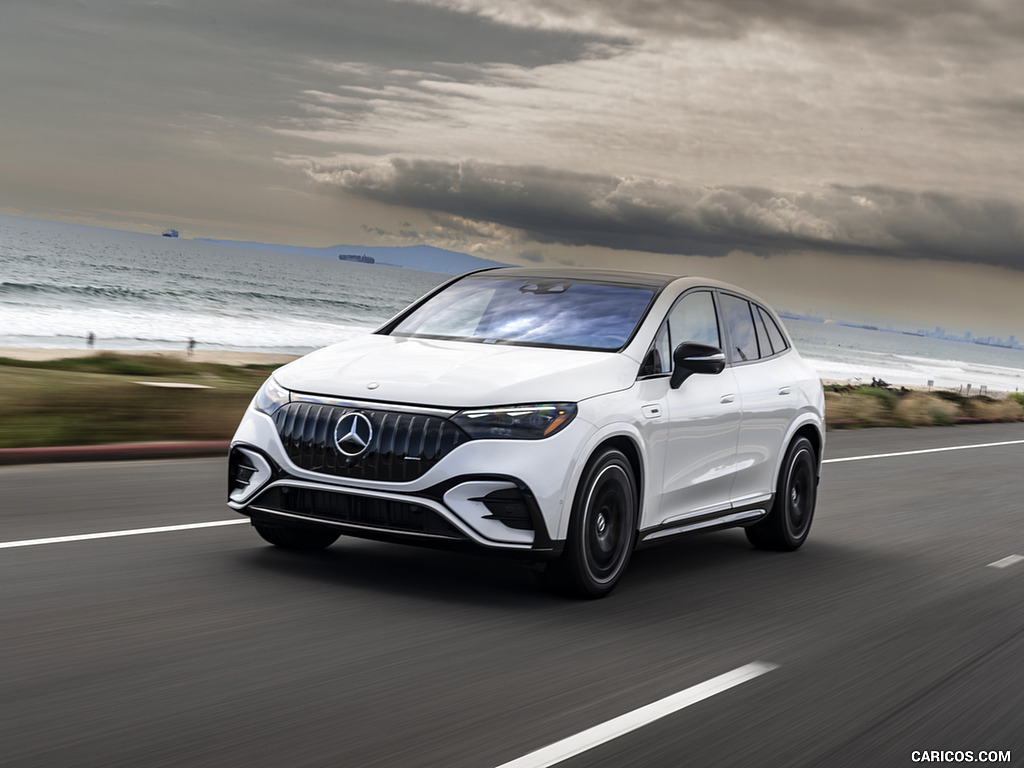 2024 Mercedes-AMG EQE 53 SUV (US-Spec) (Color: Diamond White) - Front Three-Quarter