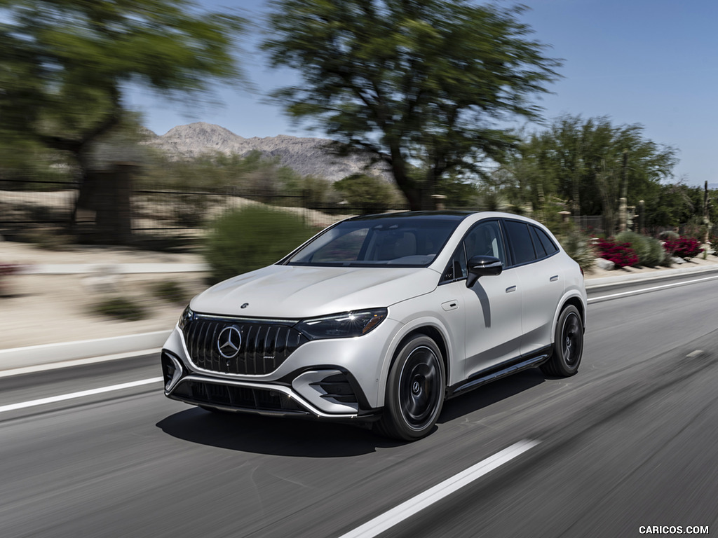 2024 Mercedes-AMG EQE 53 SUV (US-Spec) (Color: Diamond White) - Front Three-Quarter