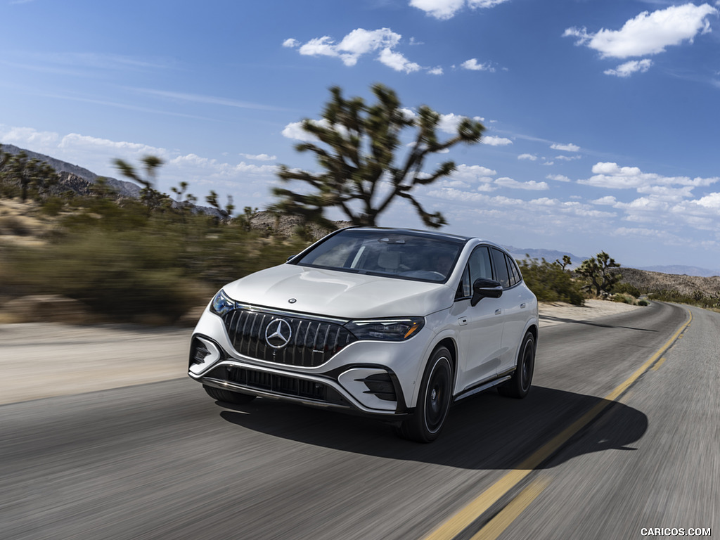 2024 Mercedes-AMG EQE 53 SUV (US-Spec) (Color: Diamond White) - Front Three-Quarter