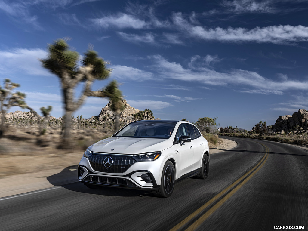 2024 Mercedes-AMG EQE 53 SUV (US-Spec) (Color: Diamond White) - Front Three-Quarter