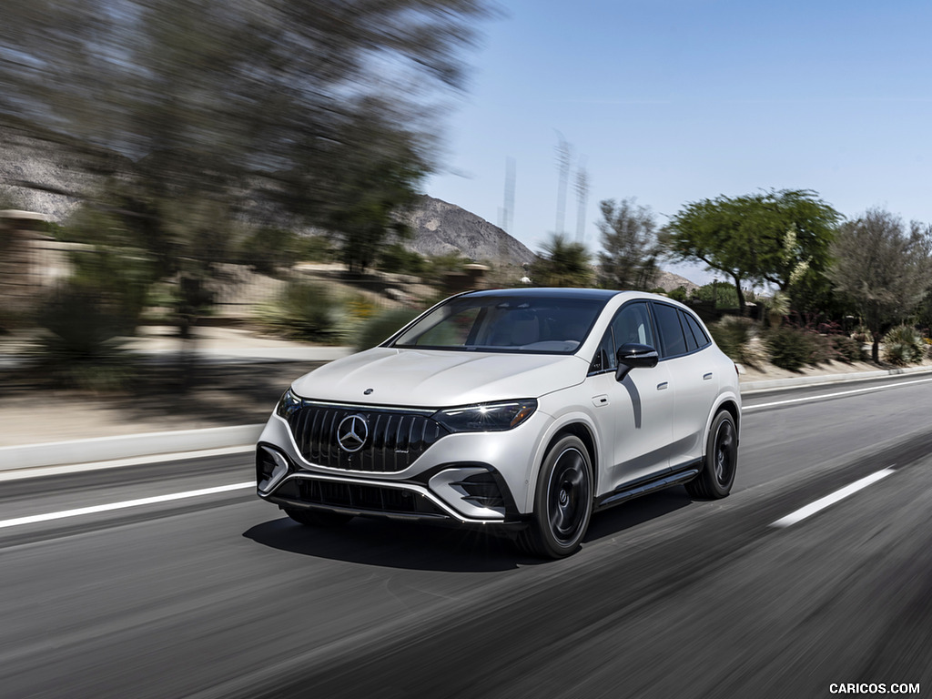 2024 Mercedes-AMG EQE 53 SUV (US-Spec) (Color: Diamond White) - Front Three-Quarter