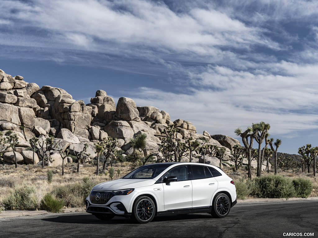 2024 Mercedes-AMG EQE 53 SUV (US-Spec) (Color: Diamond White) - Front Three-Quarter