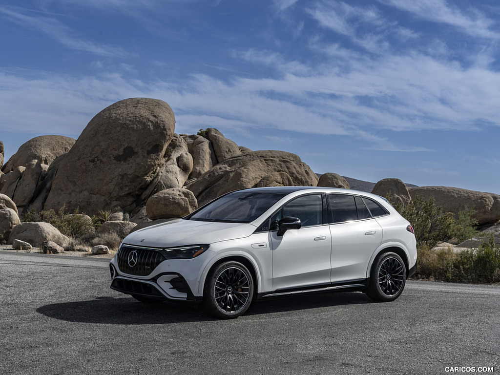 2024 Mercedes-AMG EQE 53 SUV (US-Spec) (Color: Diamond White) - Front Three-Quarter