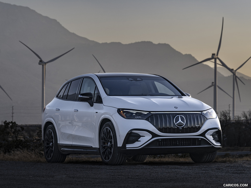 2024 Mercedes-AMG EQE 53 SUV (US-Spec) (Color: Diamond White) - Front Three-Quarter