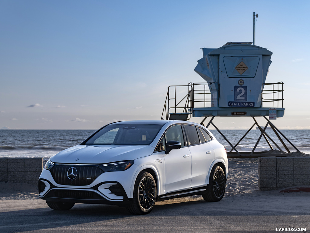 2024 Mercedes-AMG EQE 53 SUV (US-Spec) (Color: Diamond White) - Front Three-Quarter