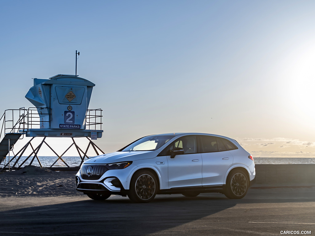 2024 Mercedes-AMG EQE 53 SUV (US-Spec) (Color: Diamond White) - Front Three-Quarter