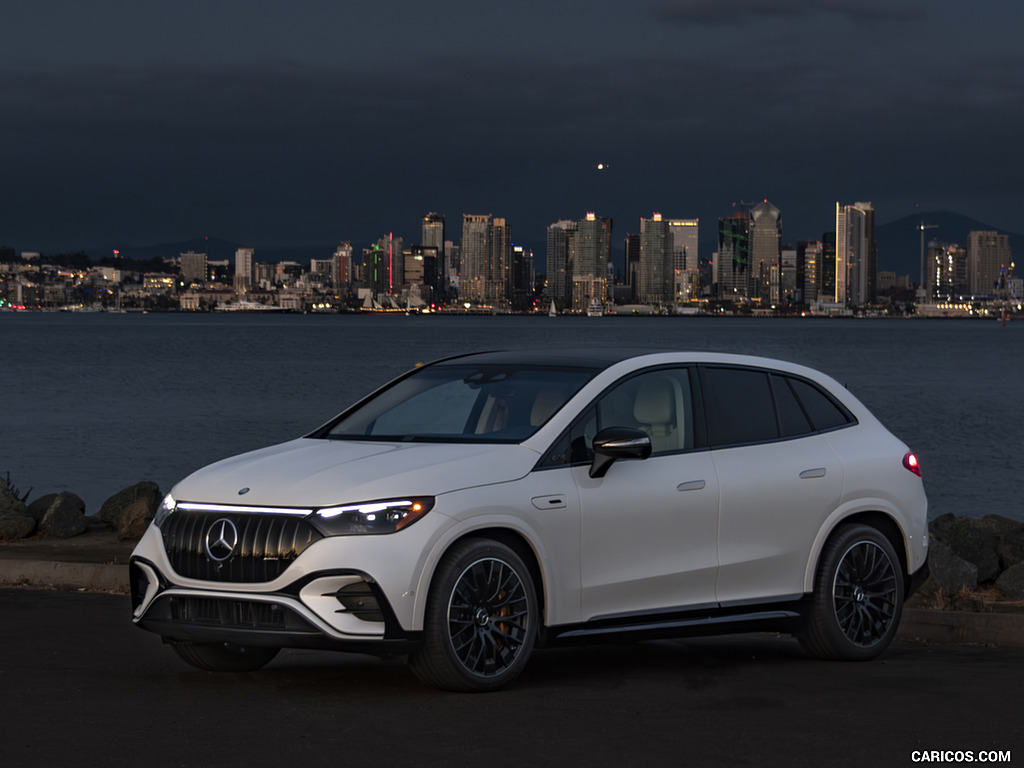 2024 Mercedes-AMG EQE 53 SUV (US-Spec) (Color: Diamond White) - Front Three-Quarter