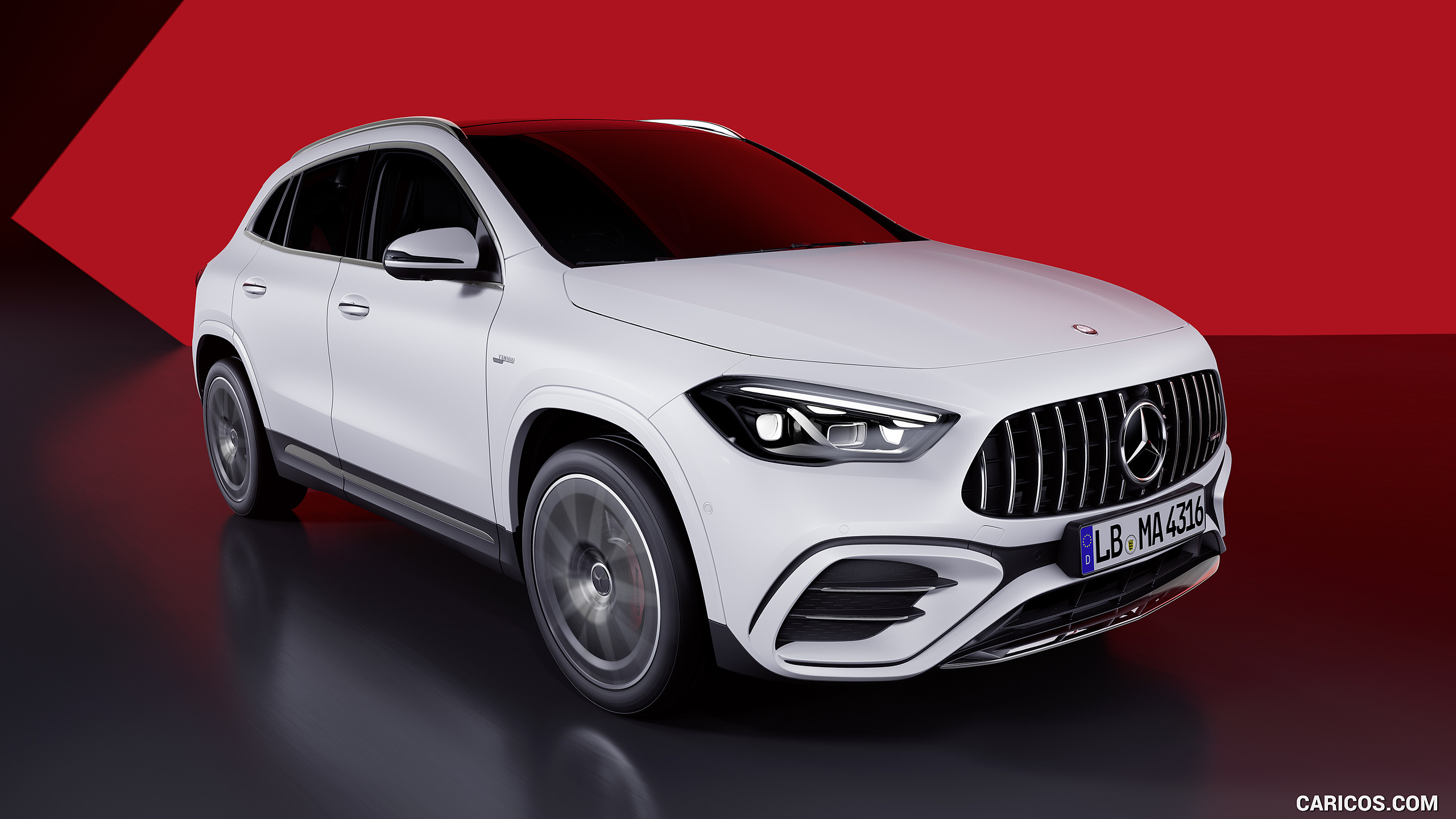 2024 Mercedes-AMG GLA 35 (Color: Digital White) - Front Three-Quarter, #2 of 18