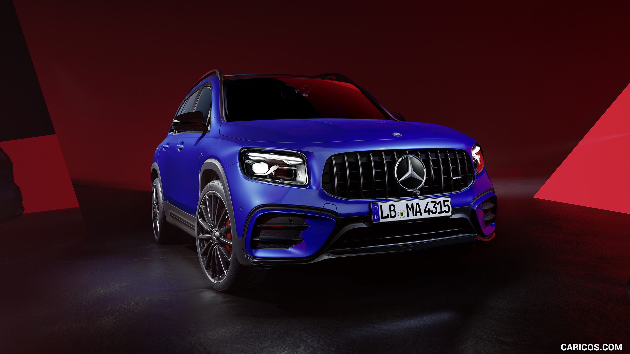 2024 Mercedes-AMG GLB 35 (Color: Spectral Blue) - Front Three-Quarter, #2 of 19