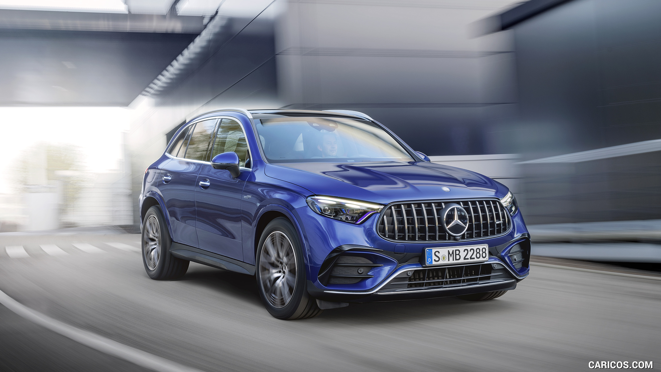 2024 Mercedes-AMG GLC 43 4MATIC (Color: Spectral Blue) - Front Three-Quarter, #2 of 15