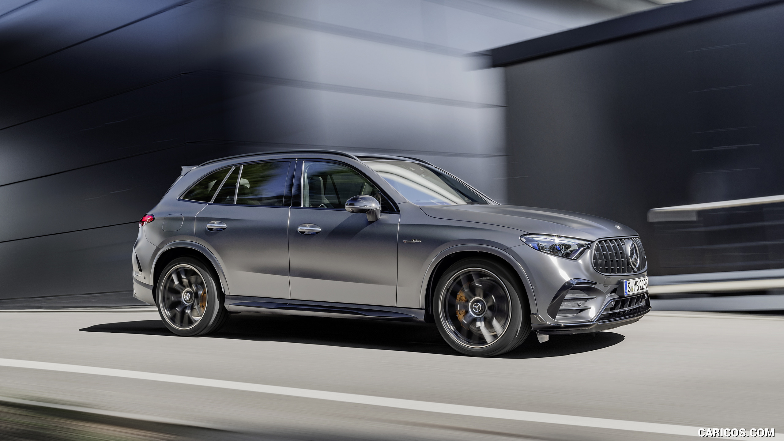 2024 Mercedes-AMG GLC 63 S E PERFORMANCE (Designo Graphite Grey Magno) - Front Three-Quarter, #4 of 22