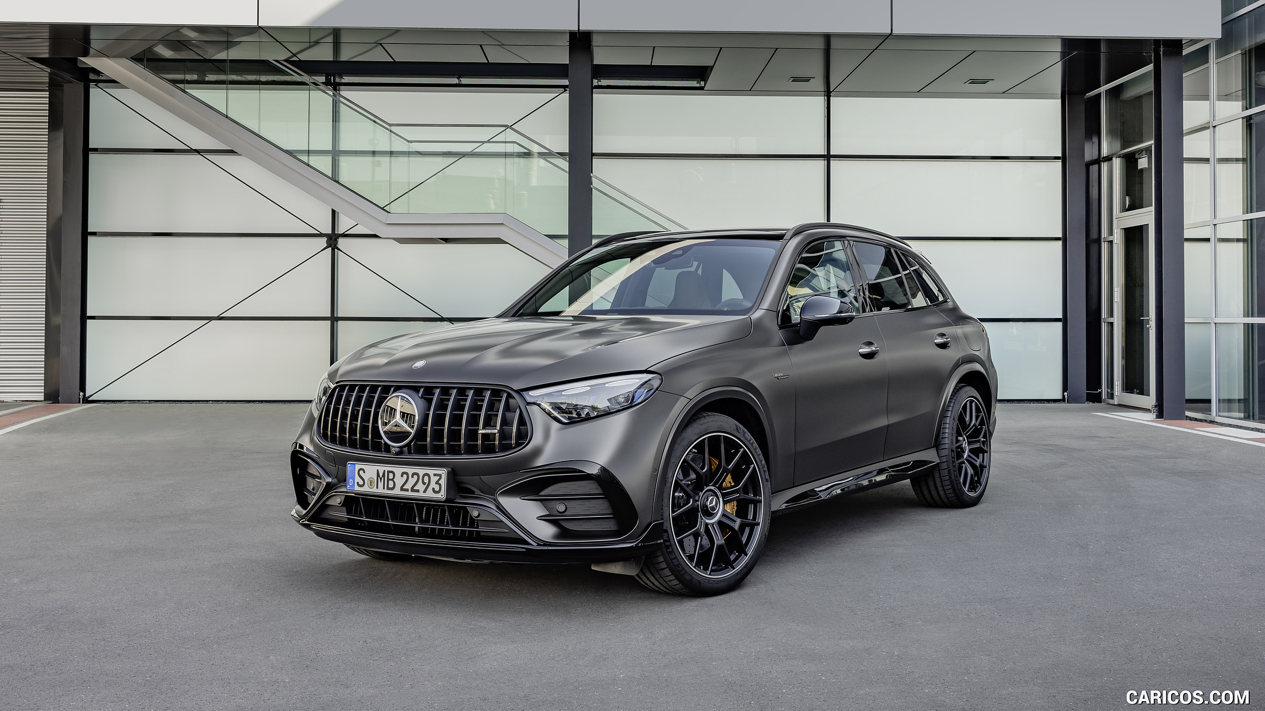 2024 Mercedes-AMG GLC 63 S E PERFORMANCE (Designo Graphite Grey Magno) - Front Three-Quarter, #6 of 22