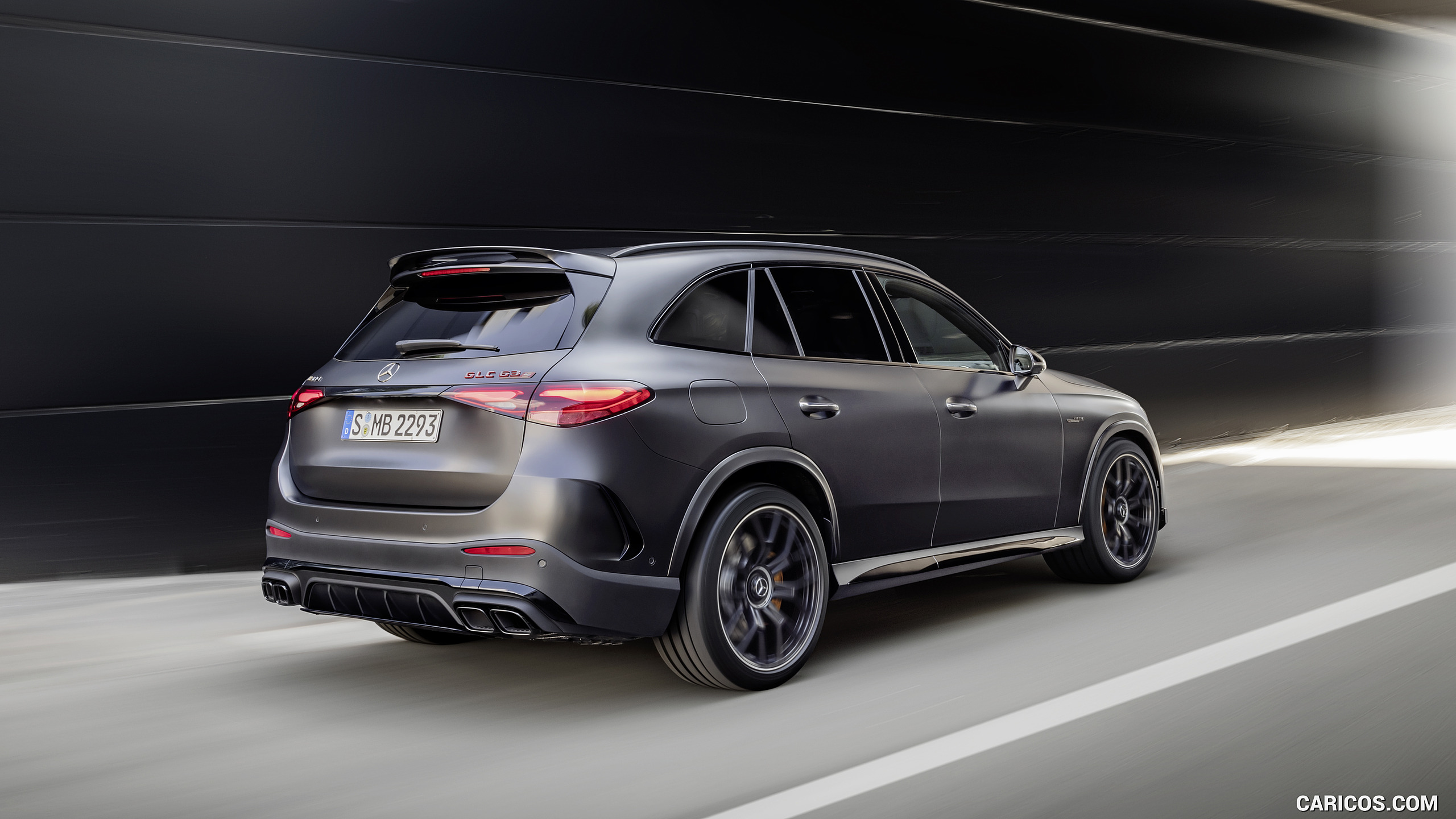 2024 Mercedes-AMG GLC 63 S E PERFORMANCE (Designo Graphite Grey Magno) - Rear Three-Quarter, #5 of 22