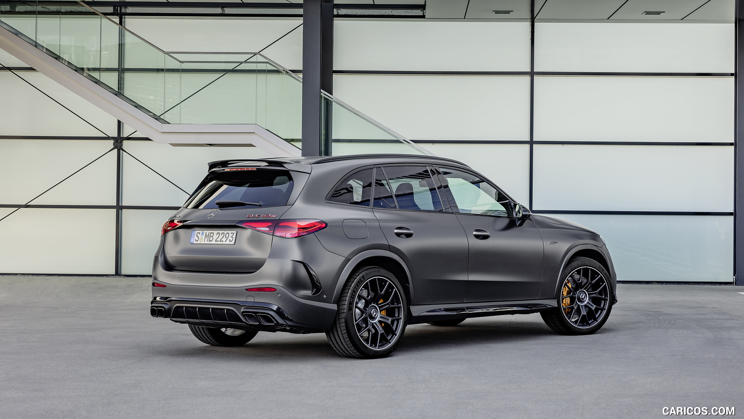 2024 Mercedes-AMG GLC 63 S E PERFORMANCE (Designo Graphite Grey Magno) - Rear Three-Quarter, #9 of 22