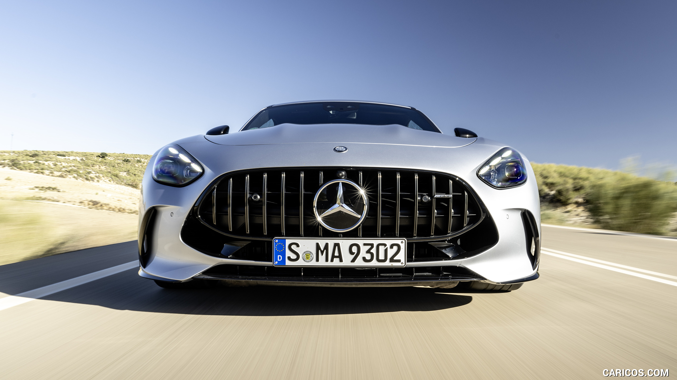2024 Mercedes-AMG GT 63 4MATIC+ Coupé (Color: Hightech Silver metallic) - Front, #158 of 241