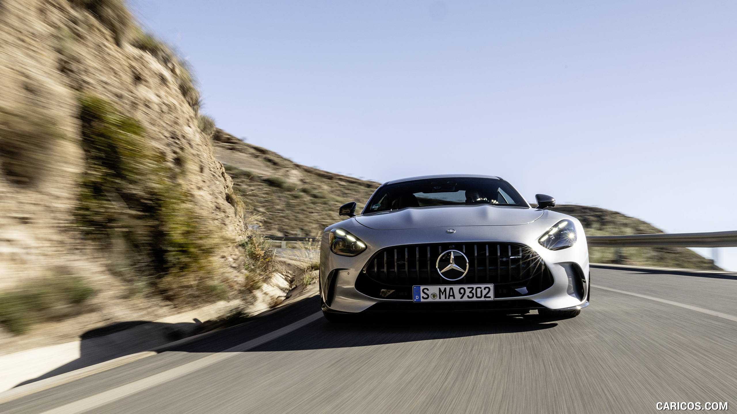 2024 Mercedes-AMG GT 63 4MATIC+ Coupé (Color: Hightech Silver metallic) - Front, #164 of 241