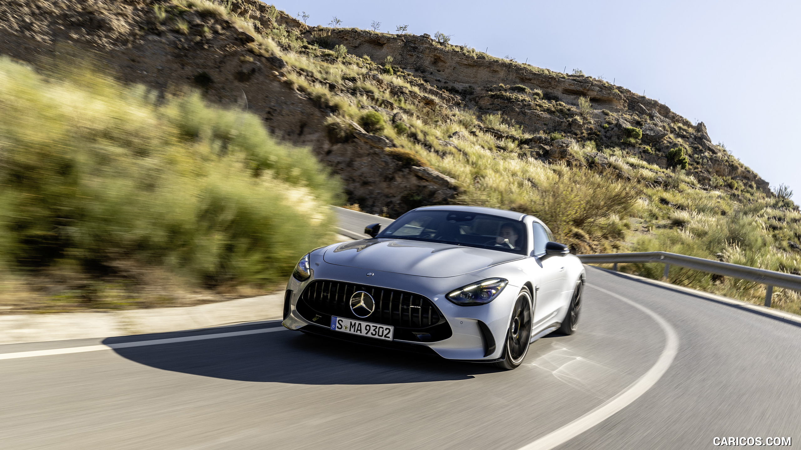 2024 Mercedes-AMG GT 63 4MATIC+ Coupé (Color: Hightech Silver metallic) - Front, #165 of 241