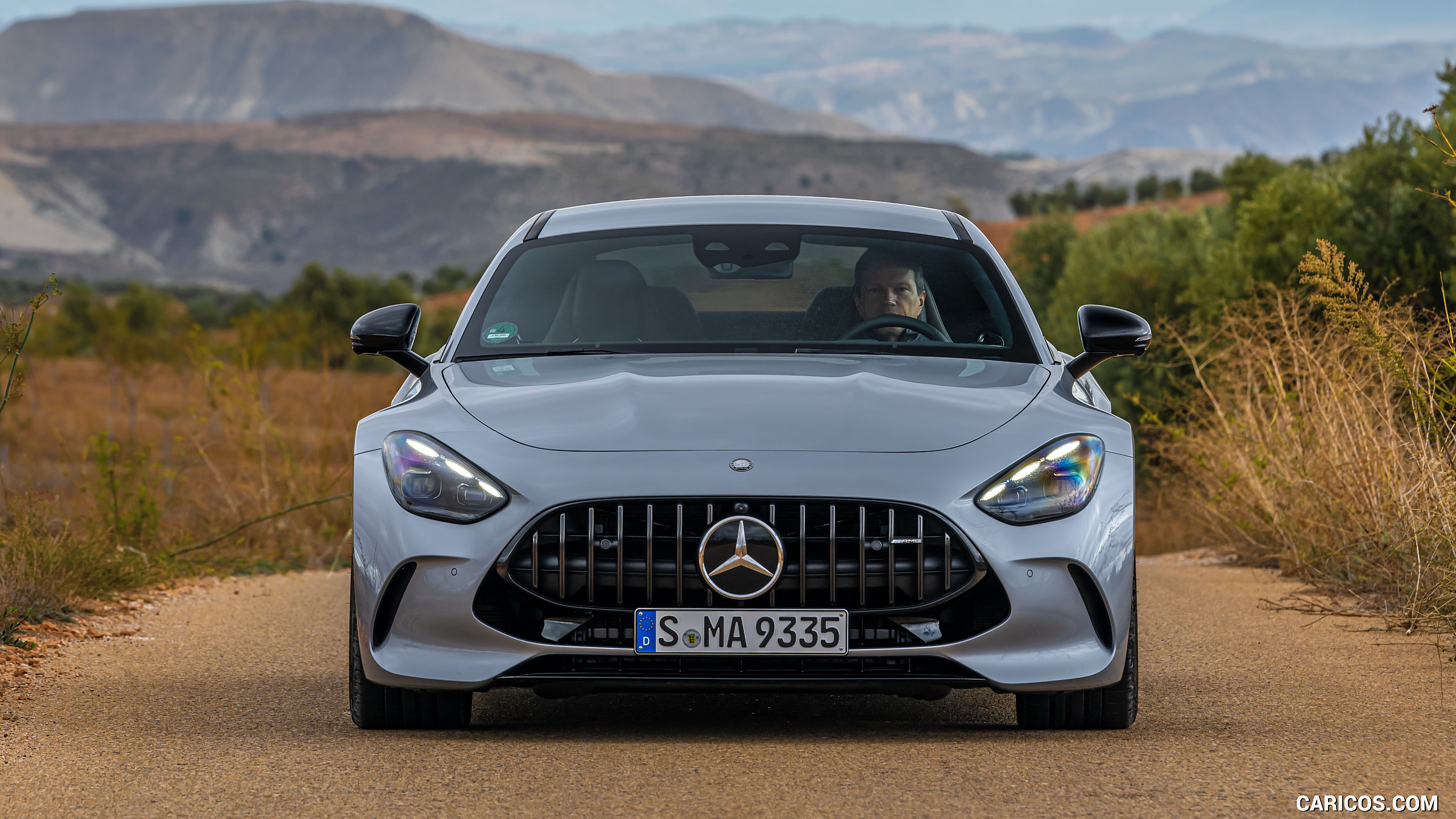 2024 Mercedes-AMG GT 63 4MATIC+ Coupé (Color: Hightech Silver metallic) - Front, #196 of 241