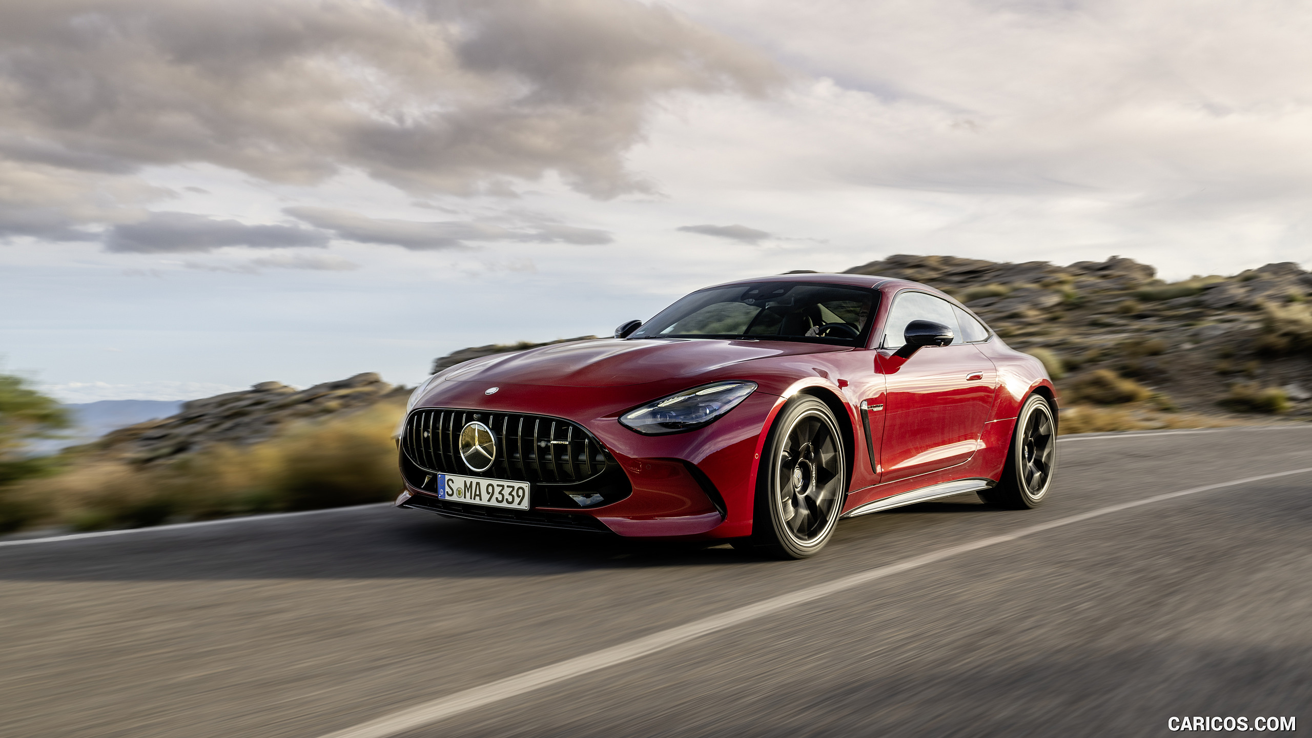 2024 Mercedes-AMG GT 63 4MATIC+ Coupé (Color: MANUFAKTUR Patagonia Red metallic) - Front Three-Quarter, #119 of 241