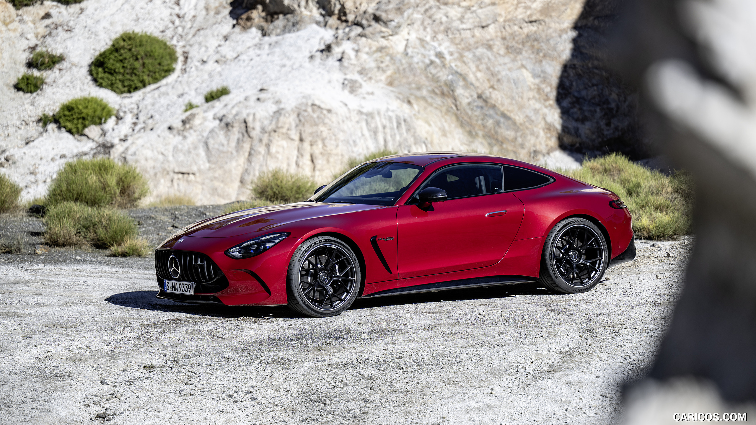 2024 Mercedes-AMG GT 63 4MATIC+ Coupé (Color: MANUFAKTUR Patagonia Red metallic) - Front Three-Quarter, #128 of 241