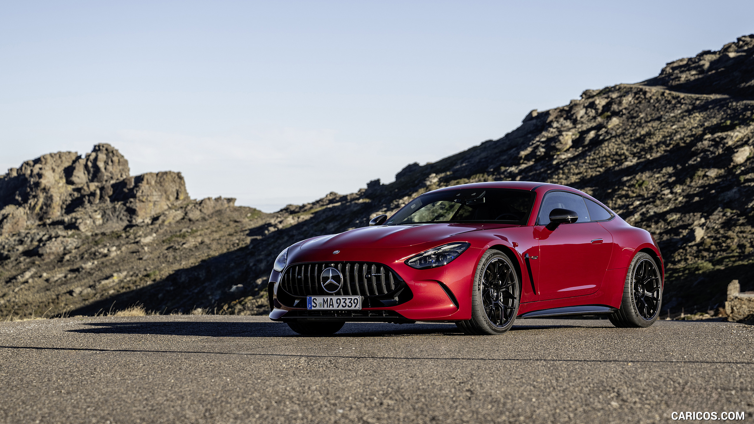 2024 Mercedes-AMG GT 63 4MATIC+ Coupé (Color: MANUFAKTUR Patagonia Red metallic) - Front Three-Quarter, #131 of 241