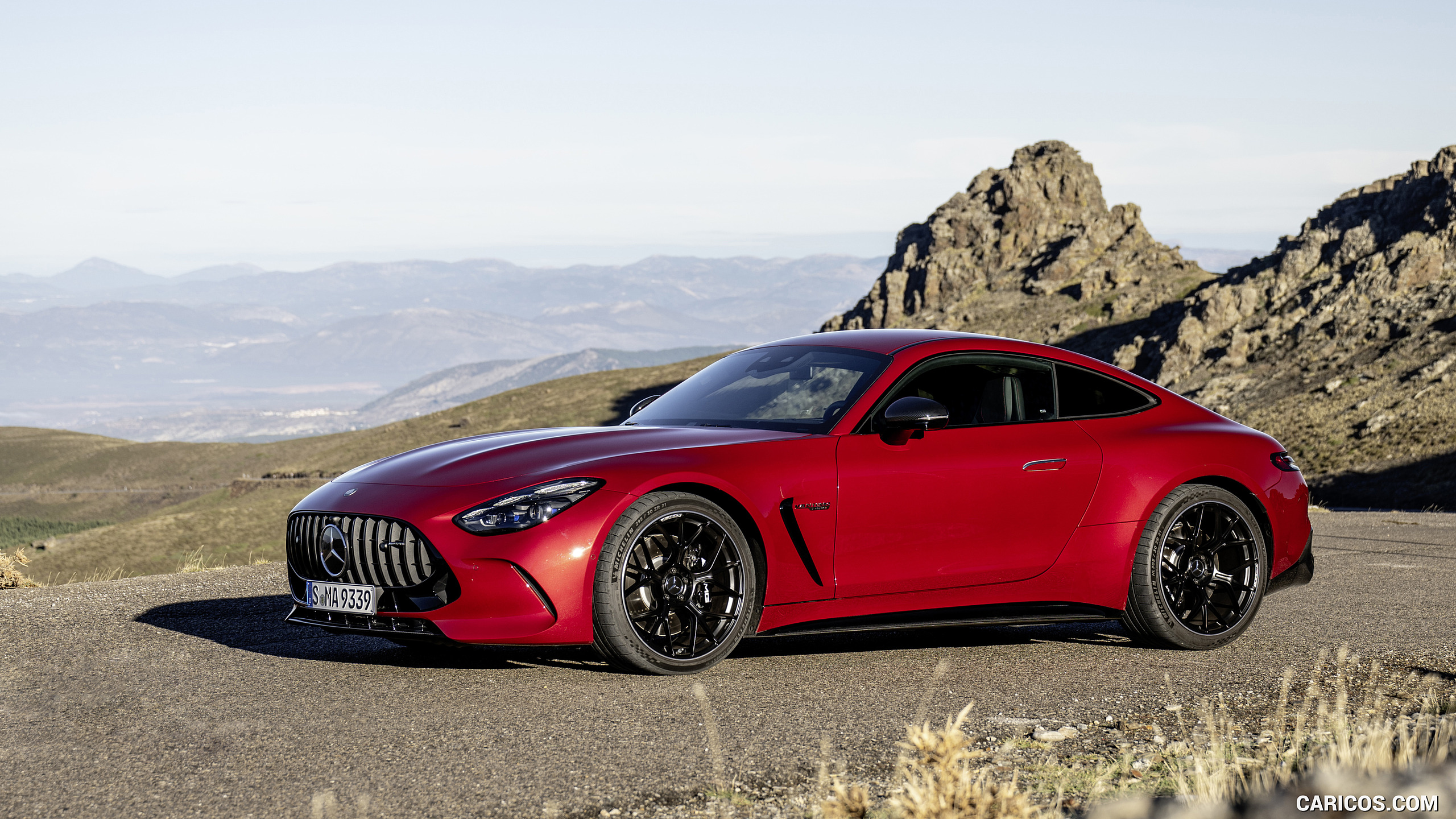 2024 Mercedes-AMG GT 63 4MATIC+ Coupé (Color: MANUFAKTUR Patagonia Red metallic) - Front Three-Quarter, #132 of 241
